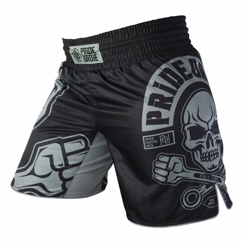 Pride Or Die busted knuckles MMA Shorts - Black